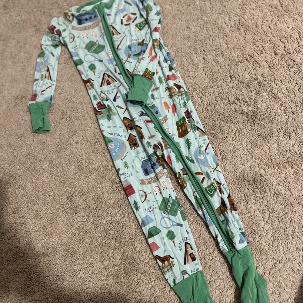 Little Sleepies Green and Blue Adventure Footies